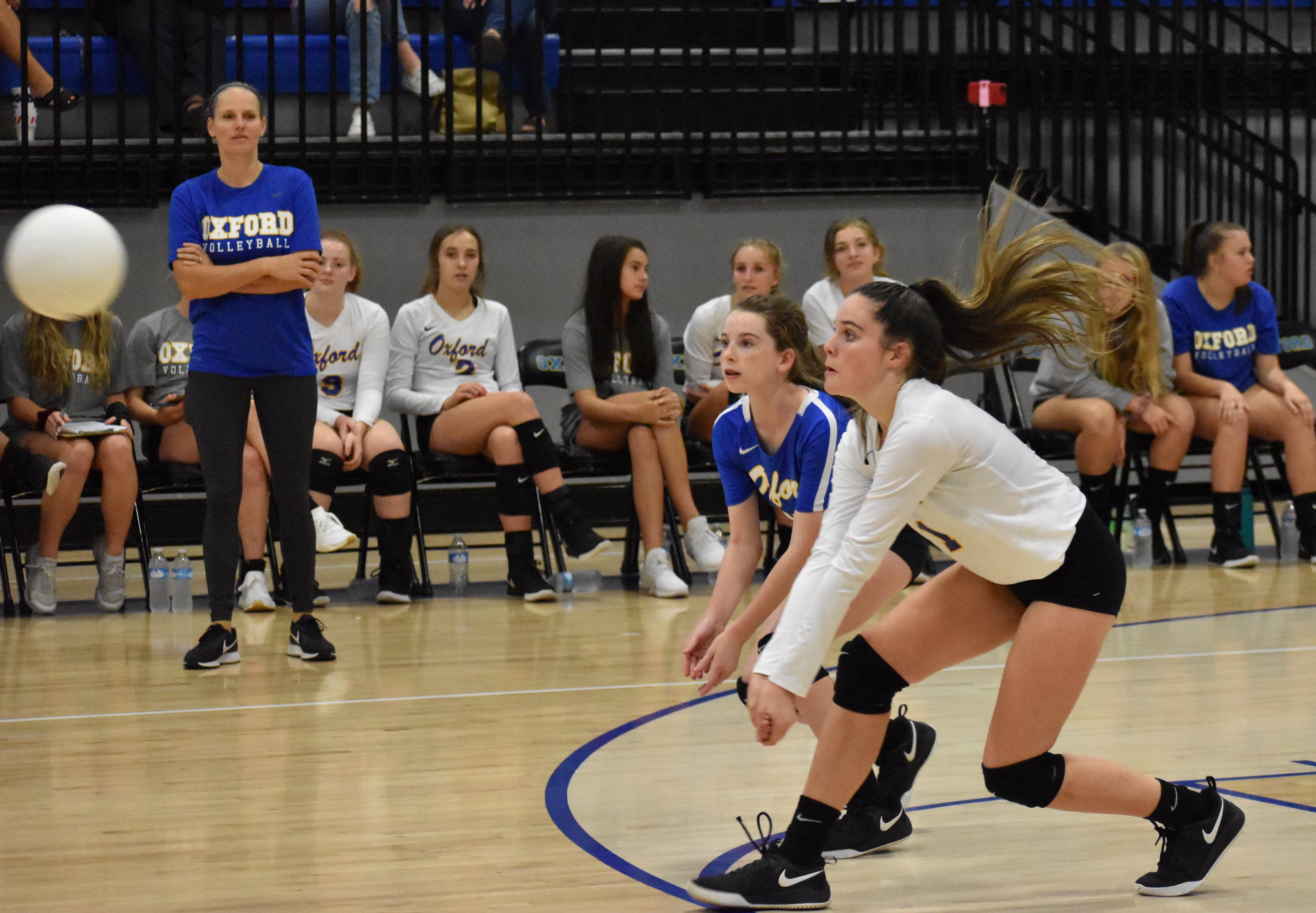 Oxford volleyball bounces back, beats Water Valley in three sets The