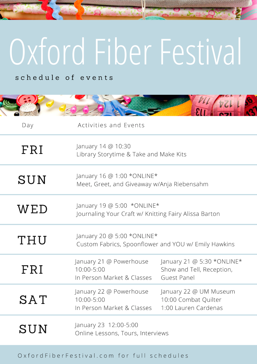 Oxford Fiber Festival to move opening reception online The Oxford Eagle The Oxford Eagle