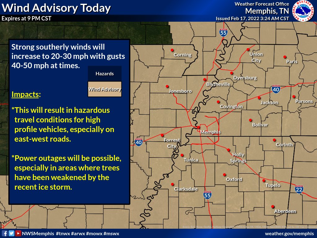 NWS gives the MidSouth the "all clear" on severe weather threats, wind