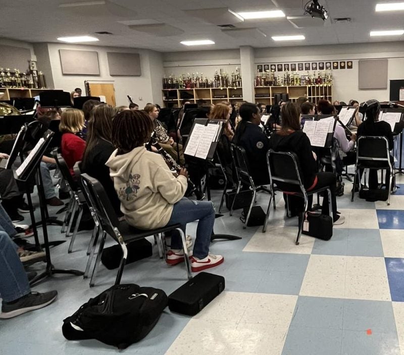 Lafayette County High School Band practices
