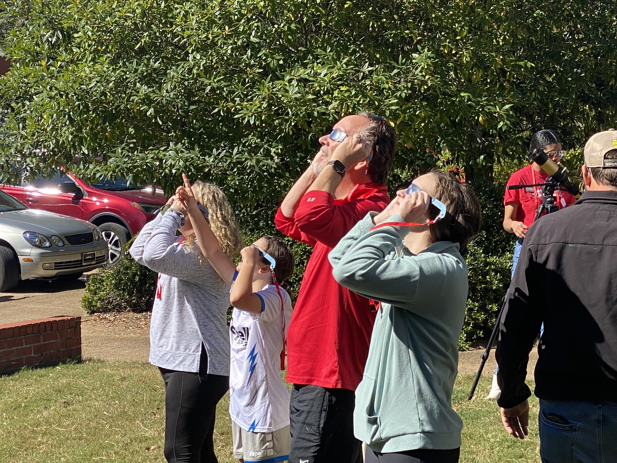 On Saturday, a significant crowd gathered in Oxford at the Oxford-Lafayette Public Library to witness the annular solar eclipse