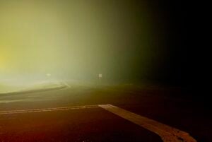 Dense fog is affecting visibility in Lafayette County. Even so, drivers are not slowing down or avoiding using high beams. (Photo by Jimmy Durham). 