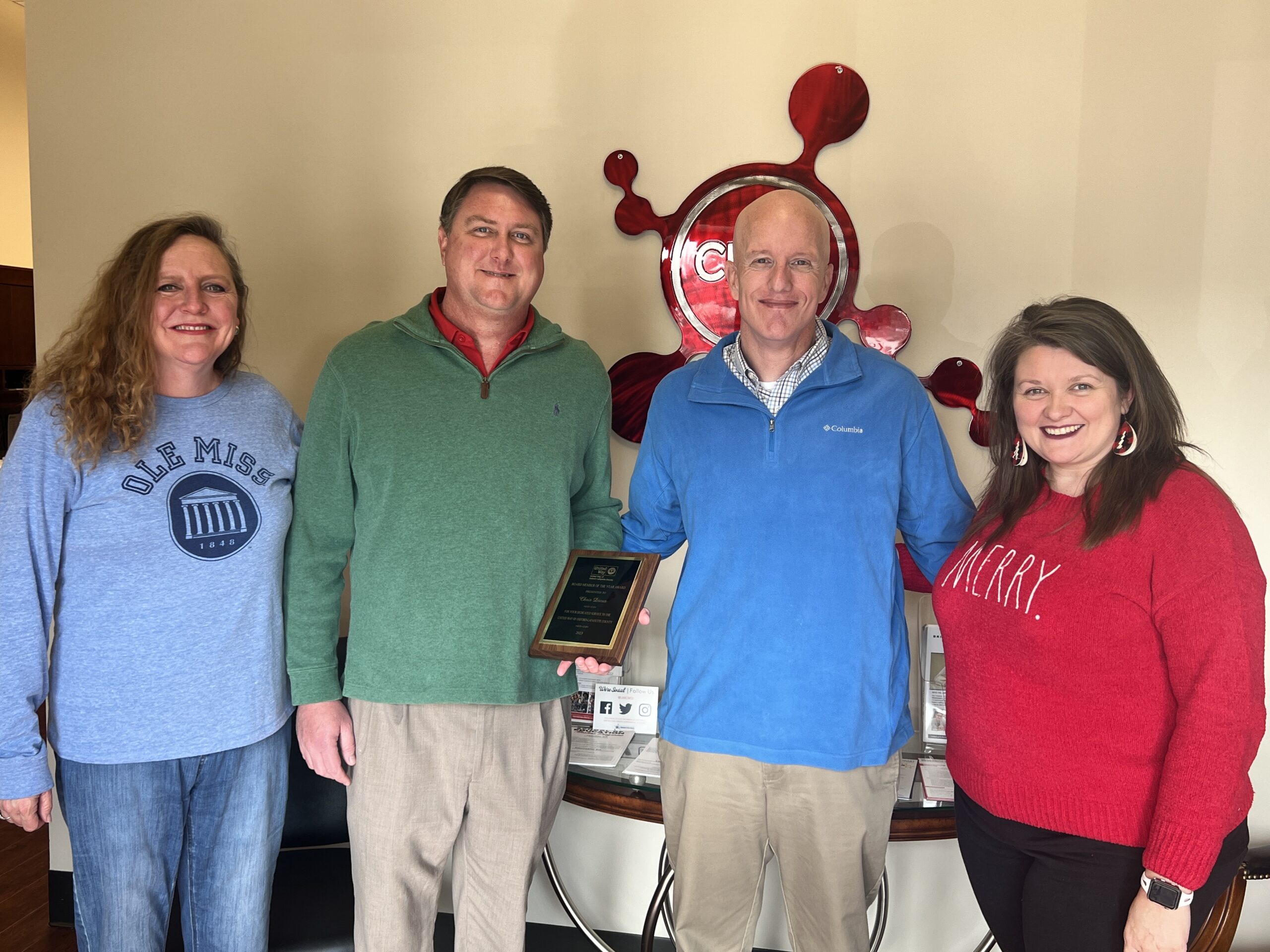 Chris Dicus named United Way Board "Member of the Year" The Oxford